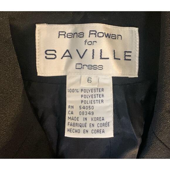 Vintage Rena Rowan for Saville Black Dress 6 - Picture 4 of 4